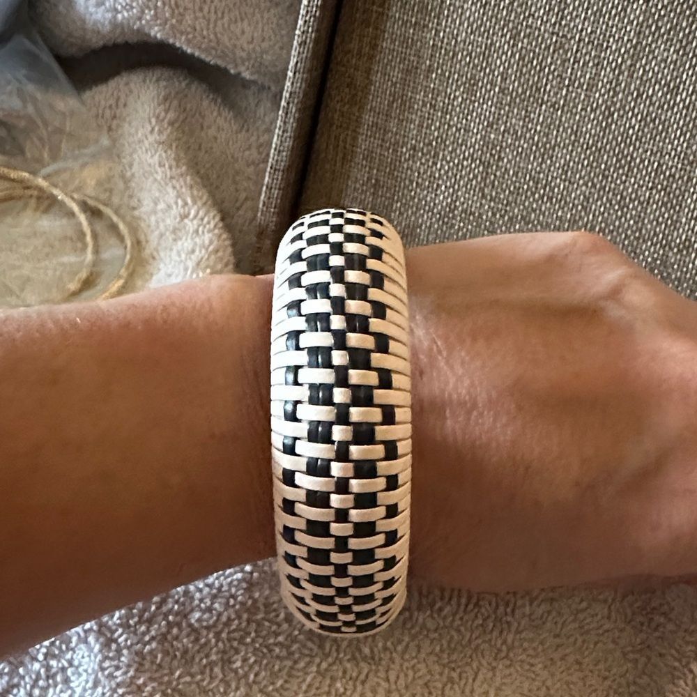 Plunder Black and Cream Checkered Bracelet